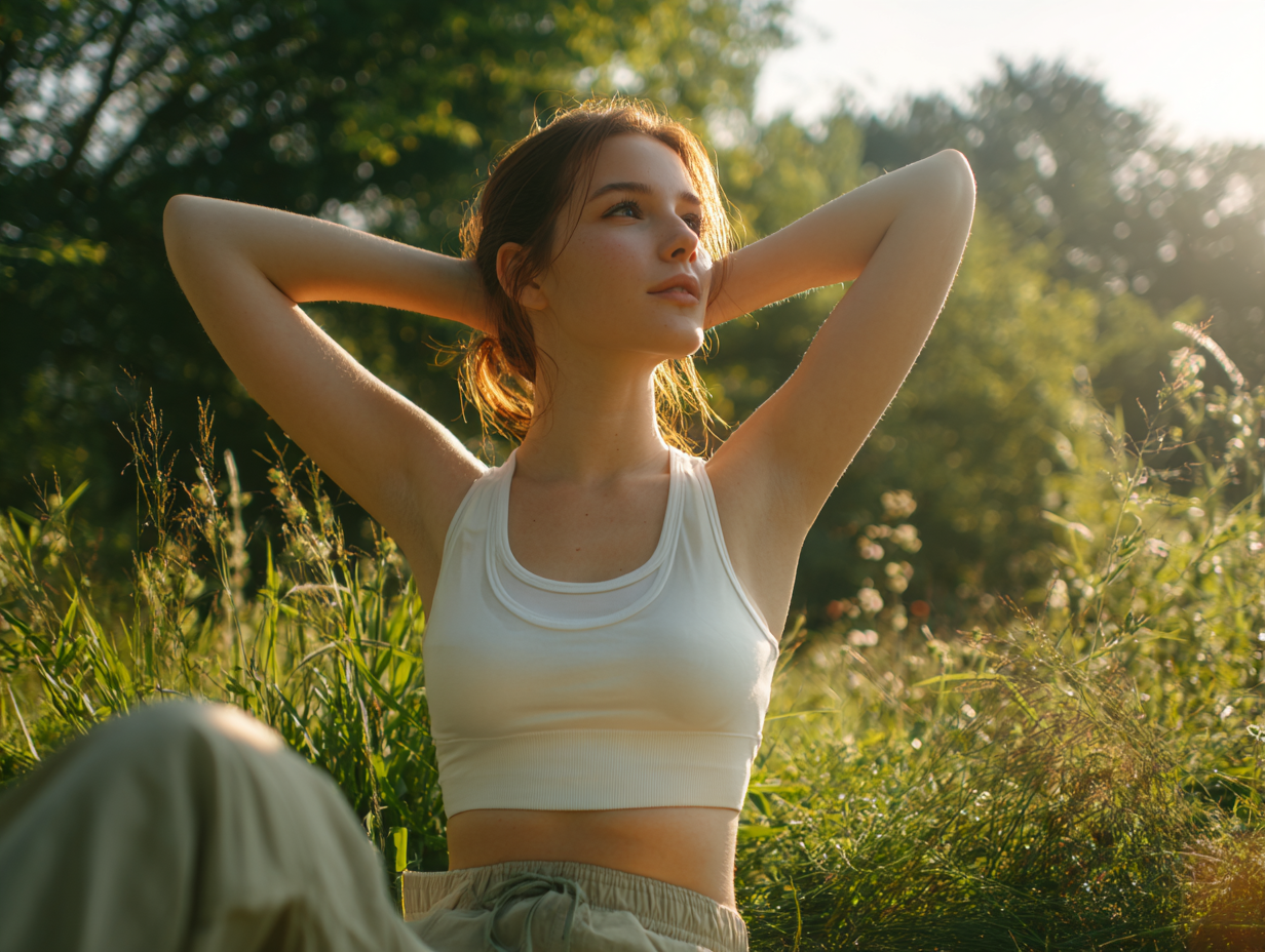 Skupina ľudí rôzneho veku cvičí jógu vonku